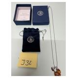 503 - BRADFORD EXCHANGE YORKIE DIAMOND PENDANT