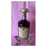 W - VINTAGE ORNATE STAND WITH BOTTLE (G9)