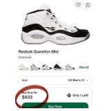 D - REEBOK MEN'S BASKETBALL SHOES SIZE 10.5 (W14)