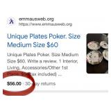 D - PAYING CARDS THEME PLATES & GLASSWARE (K19)