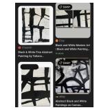 D - THREE PIECES ABSTRACT ART 18'SQ EA (K13)