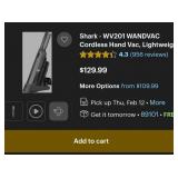 D - SHARK WAND VAC (NEW IN BOX)
