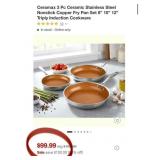 D - THREE COOK'S ESSENTIALS FRY PANS (K32)