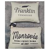 8 - FRANKLIN MONROVIA HOME SWEET HOME PILLOWS