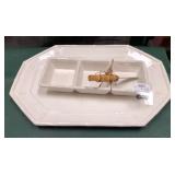 43 - WHITE CERAMIC SERVING PLATTER SET (K187)