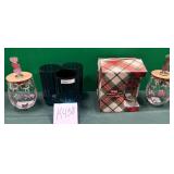 43 - HOLIDAY GLASSWARE AND CANDLES (K458)