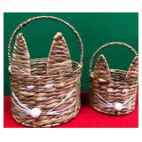 43 - BUNNY SHAPED WOVEN BASKETS (K245)
