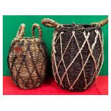 43 - DECORATIVE WOVEN STORAGE BASKETS (K246)