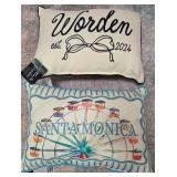 8 - DECORATIVE WORDEN & SANTA MONICA PILLOWS (W29)