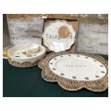 43 - HAPPY CELEBRATE SERVING DISH SET (A96)