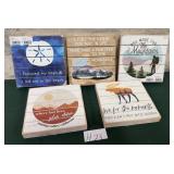43 - RUSTIC INSPIRATIONAL WOOD SIGN SET (H23)