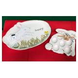 43 - RABBIT SERVING PLATTER SET (K133)