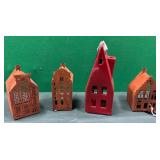 43 - DECORATIVE METAL HOUSE LANTERNS (K455)