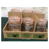 43 - AIRTIGHT GLASS STORAGE JAR SET