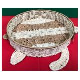 43 - WOVEN TURTLE SHAPED DECORATIVE TRAY (K271)