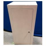 43 - WHITE STORAGE CABINET 36X17X12' (K324)