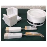 43 - MARBLE DESK ACCESSORY SET (A95)