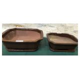 43 - RECTANGULAR CERAMIC PLANTER TRAYS (A69)