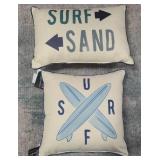 8 - SURF SAND COASTAL THROW PILLOWS SET