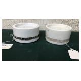 43 - MARBLE DECORATIVE BOWL PAIR (A76)