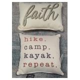 8 - FAITH OUTDOOR ADVENTURE DECORATIVE PILLOWS SET