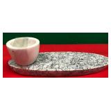 43 - ARTISAN MARBLE DIP BOWL SET (K263)