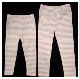 8 - PINK STRIPE SLEEPER BOTTOMS 12-18 & 2-3T (B61)