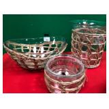 43 - WOVEN PLASTIC BOWL SET (K176)
