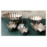 43 - DISTRESSED METAL CANDLEHOLDER SET (K45)
