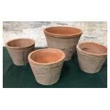 43 - RUSTIC TERRACOTTA PLANTER POTS (A73)