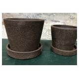 43 - MODERN DARK PLANTER SET (A71)
