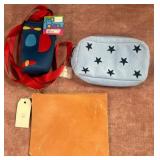 8 - LOT OF TWO POUCHES &CHILDS BOTTLE CARRIER A145