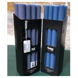 43 - BLUE TAPER CANDLES SET