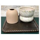 43 - MODERN CERAMIC PLANTER SET (K20)
