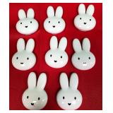43 - DECORATIVE BUNNY MIRROR COMPACTS SET (K111)