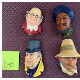 N - FOUR BOSSONS COLLECTIBLE WALL SCULPTURES (B45)