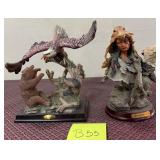 N - EAGLE & SPIRIT OF THE LAND FIGURINES (B55)
