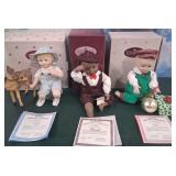 439 - LOT OF THREE COLLECTIBLE DOLLS WITH COAS