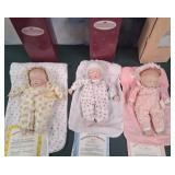 439 - LOT OF THREE COLLECTIBLE DOLLS WITH COAS