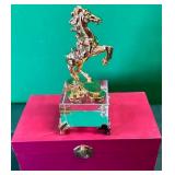 N - STALLION HORSE SCULPTURE WITH BOX (C27)