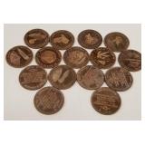 700 - 16-PIECE SET US SPACE MEDALS (E37)