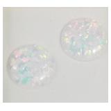 700 - TWO 12MM SYNTHETIC OPAL GEMSTONES (E109)