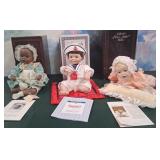 439 - LOT OF THREE COLLECTIBLE DOLLS WITH COAS (N6