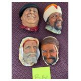 N - FOUR BOSSONS COLLECTIBLE WALL SCULPTURES (B51)