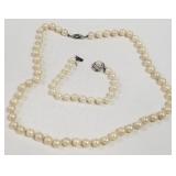 700 - PEARL NECKLACE & BRACELET (E100)