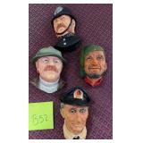N - FOUR BOSSONS COLLECTIBLE WALL SCULPTURES (B52)