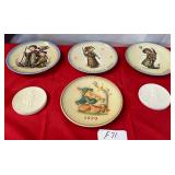 N - SIX HUMMEL COLLECTIBLE PLATES (F71)