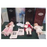 439 - LOT OF THREE COLLECTIBLE DOLLS WITH COAS
