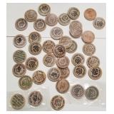 700 - MIXED LOT VINTAGE WOODEN TOKENS (E180)