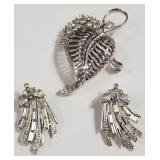 700 - 3-PIECE VINTAGE RHINESTONE SET (E128)